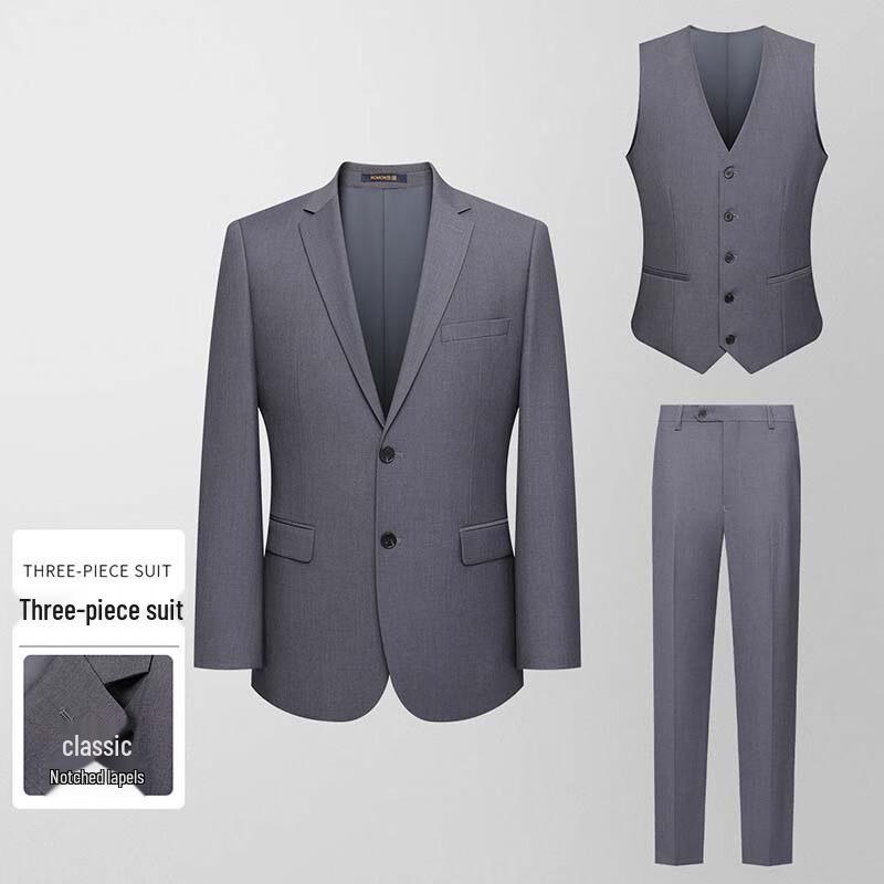 ROMON Men's Versatile Business 3-Piece Suit