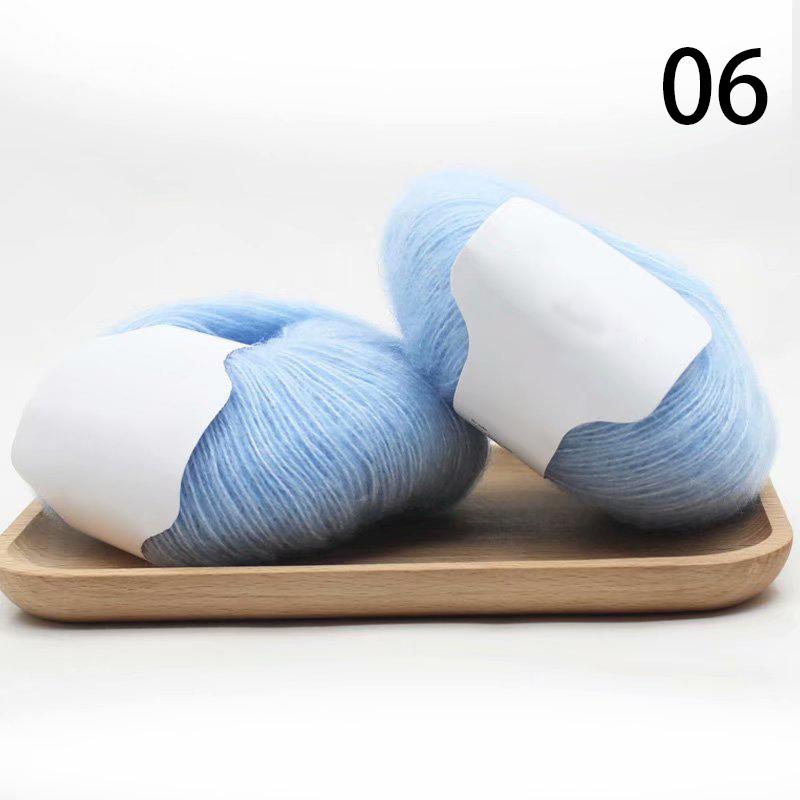 

25 г/рулон мохеровая трикотажная мягкая ангорская длинная шерстяная пряжа средней тонкости шерсть приятная для кожи шерстяная нить для вязания свитера шали