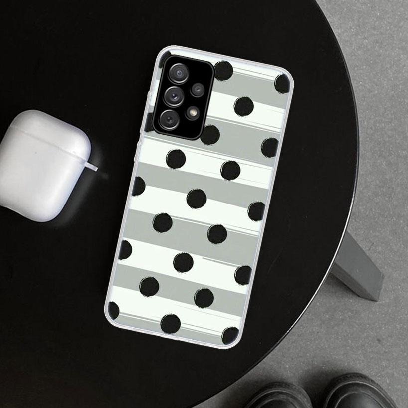 Polka Dots Art Phone Case Cover for Samsung Galaxy A12 A22 A32 A52 A72 A02S A51 A50S A31 A20S A10S Note 20 Ultra 10 Plus Galaxy