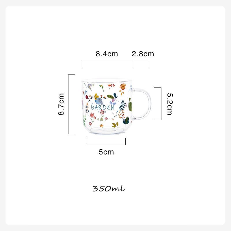 

Оригинальное термостойкое стекло для дома, креативное стекло, стиль Ins, симпатичная чашка для сока и молока 401-500ml