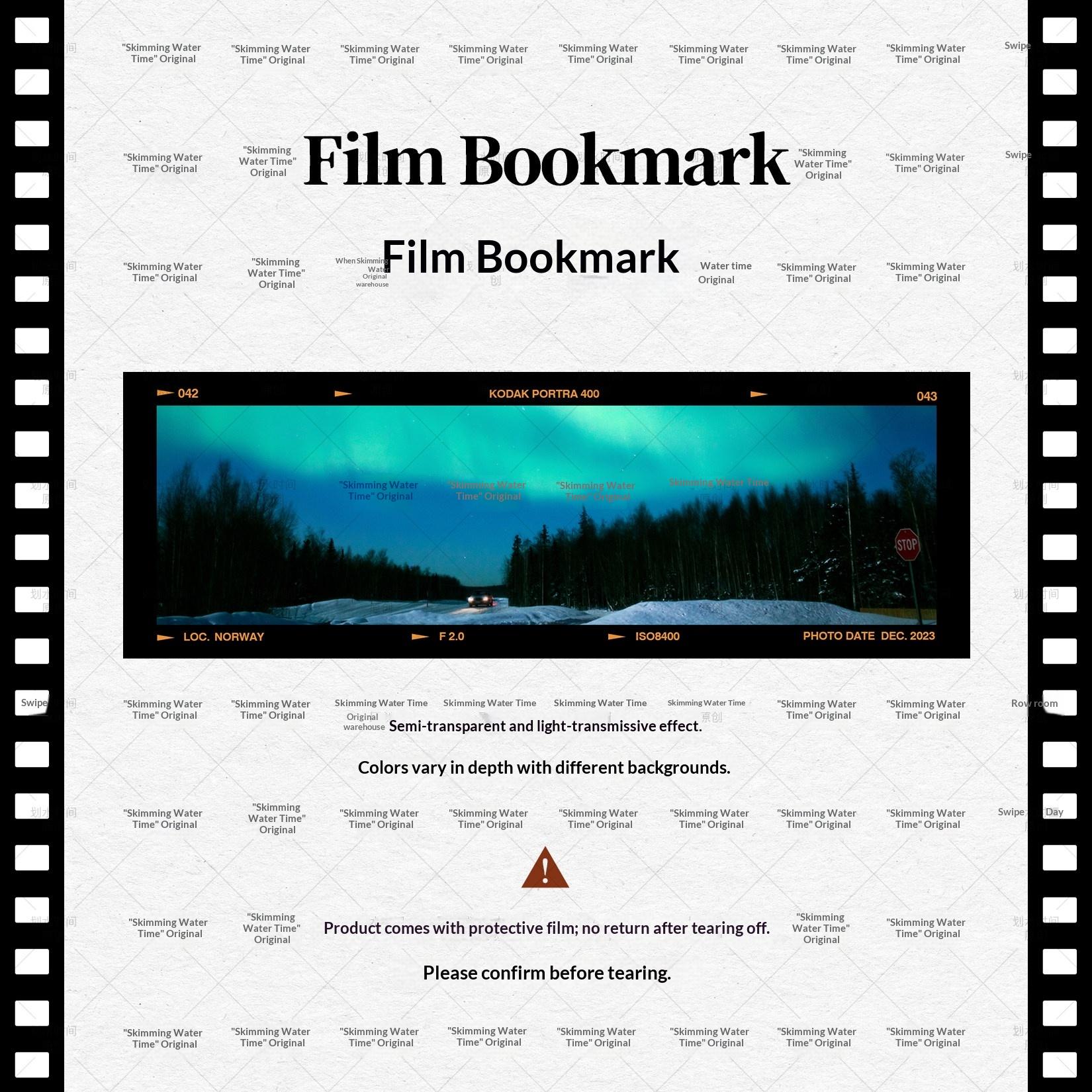 

Film Bookmark Iceland Scenery Handmade Vintage Artistic Romantic Pography Gift Wave Aurora Scenes Original