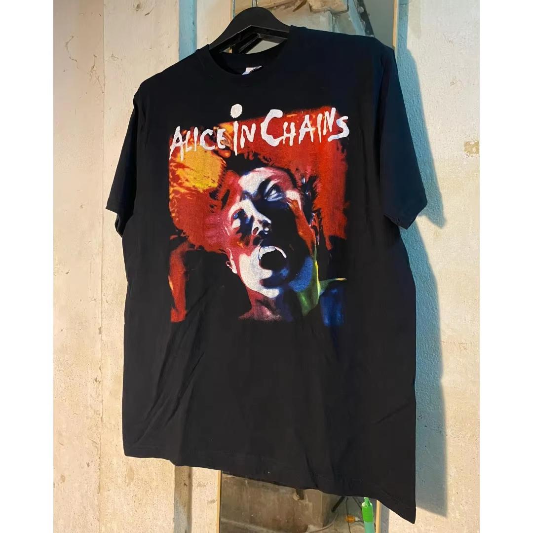 

Alice in Chains Группа Ретро Рок Памятная Футболка Осенняя Мода Чистый Хлопок Мужская Футболка Детская Одежда Футболка Y2k Женская S