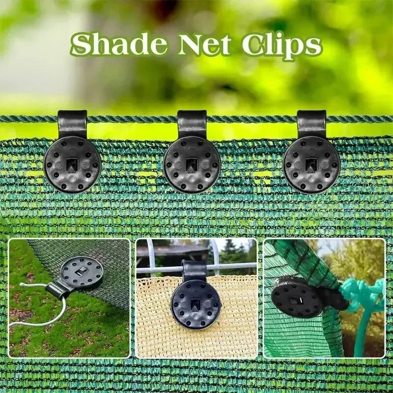 50/100Pcs Camping Garden Shade Cloth Awning Clip Home Outdoor Decors Grommets Mesh Backyard Greenhouse Parasol Awnings Buildings