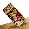 Golden Horse Coins Pattern Gold Metallic Paint Glass Phone Case For iPhone 17 Pro Max 11 12 13 14 15 16 Plus 17 Air 16E Cover