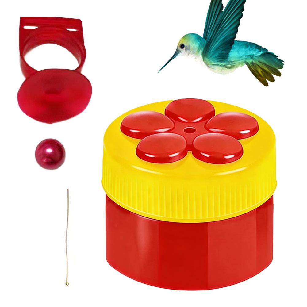 Flower Hummingbird Feeders, Outdoor Bird Feeders, Garden, Backyard, Pet Bird Feeders With Brush Drinker