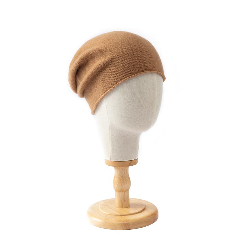 Women's Cashmere Hat Qinghe Cashmere 30% Cashmere 70% Wool Women's Autumn and Winter Cashmere Headscarf Soft and Warm