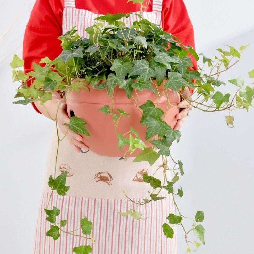Self Absorbing Water Bowl-Shaped Flower Pot Plastic Water Storage Planter Climbing Houseplants