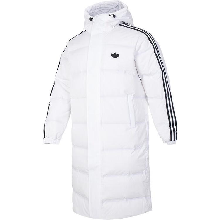 adidas Long Puffer Jacket Asia Sizing  White Black  Men s JJ4968 L