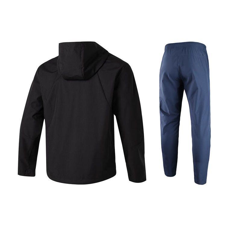 Under Armour Solid Color Logo Windbreaker Hoodie Jacket And Long Pants Casual Sports Set Men Sets 23600401-001+22500706-408