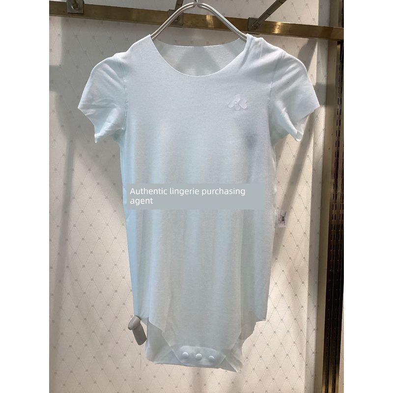 

Ab145/245/345G822 Aimer Infant and Toddler Milk Leather Short-Sleeve Unisex Romper Without Legs Ab245G822 Ice Blue Green 02C 66(6-9kg)