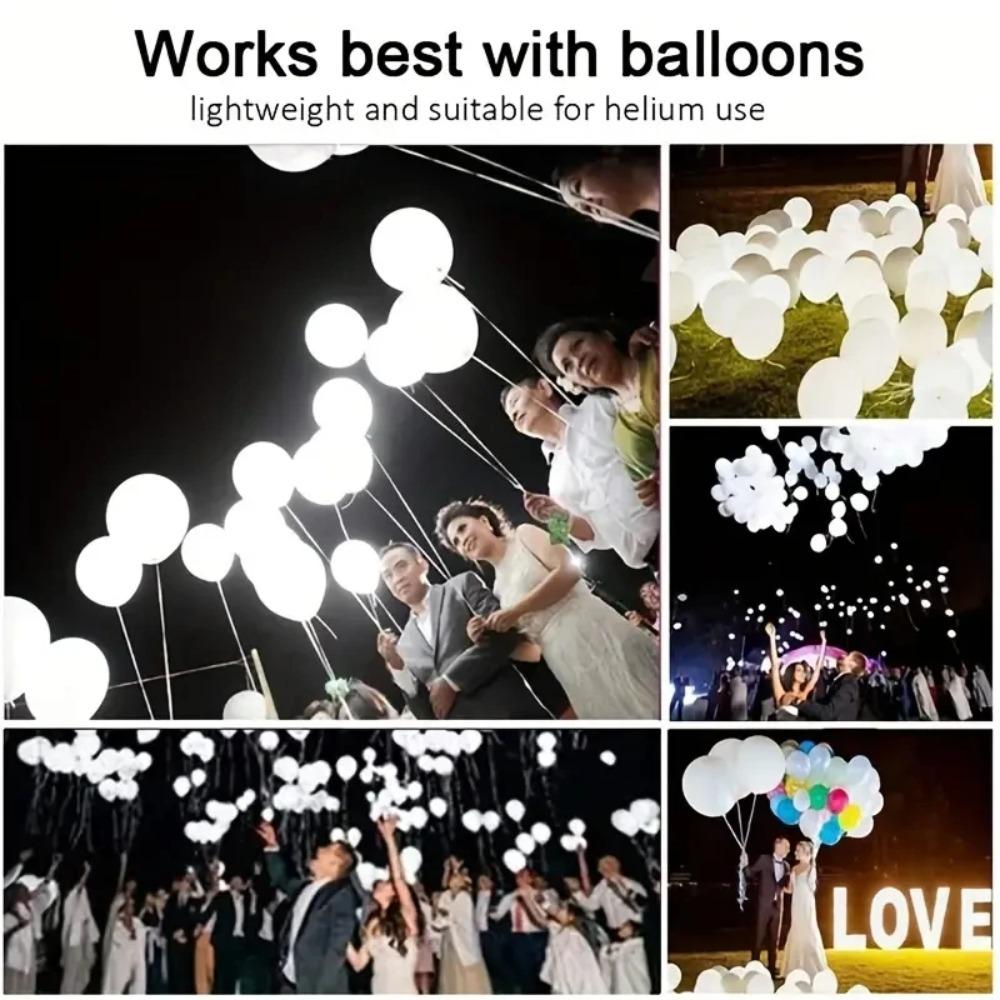 LED Electronic Luminous Round Lights, Colorful Shining Small Round Ball Lights, Handmade Balloon Lights, Decorative Luminous