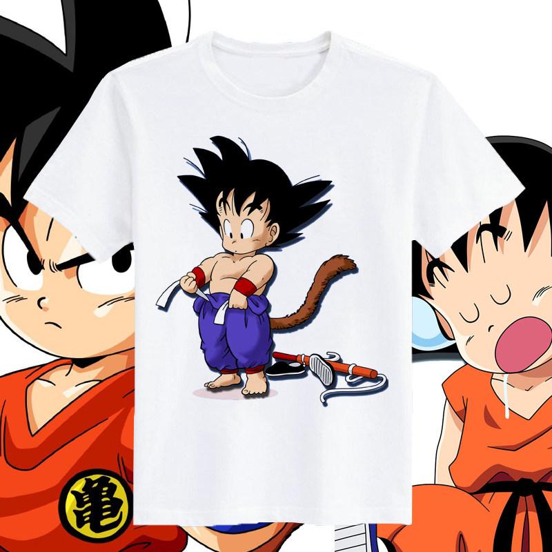 Summer 2026 Dragon Ball Theme Collection Trend Street 100 Cotton Printed Loose Tshirt for Unisex and Women Parents Tops
