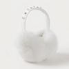 Plush Faux Fur Earmuffs Pearl Rhinestone Decor Soft Fluffy Earmuffs New Winter Ear Warmers  Outdoor