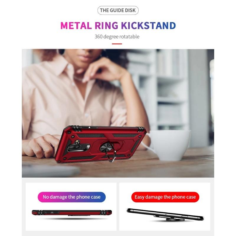 Stötsäkert Pansar Bil Magnetiskt Telefonfodral För Samsung Galaxy J8 A6 A7 A8 A9 Plus 2018 A9S Star Pro A2 Core A750 Ringhållare Fodral