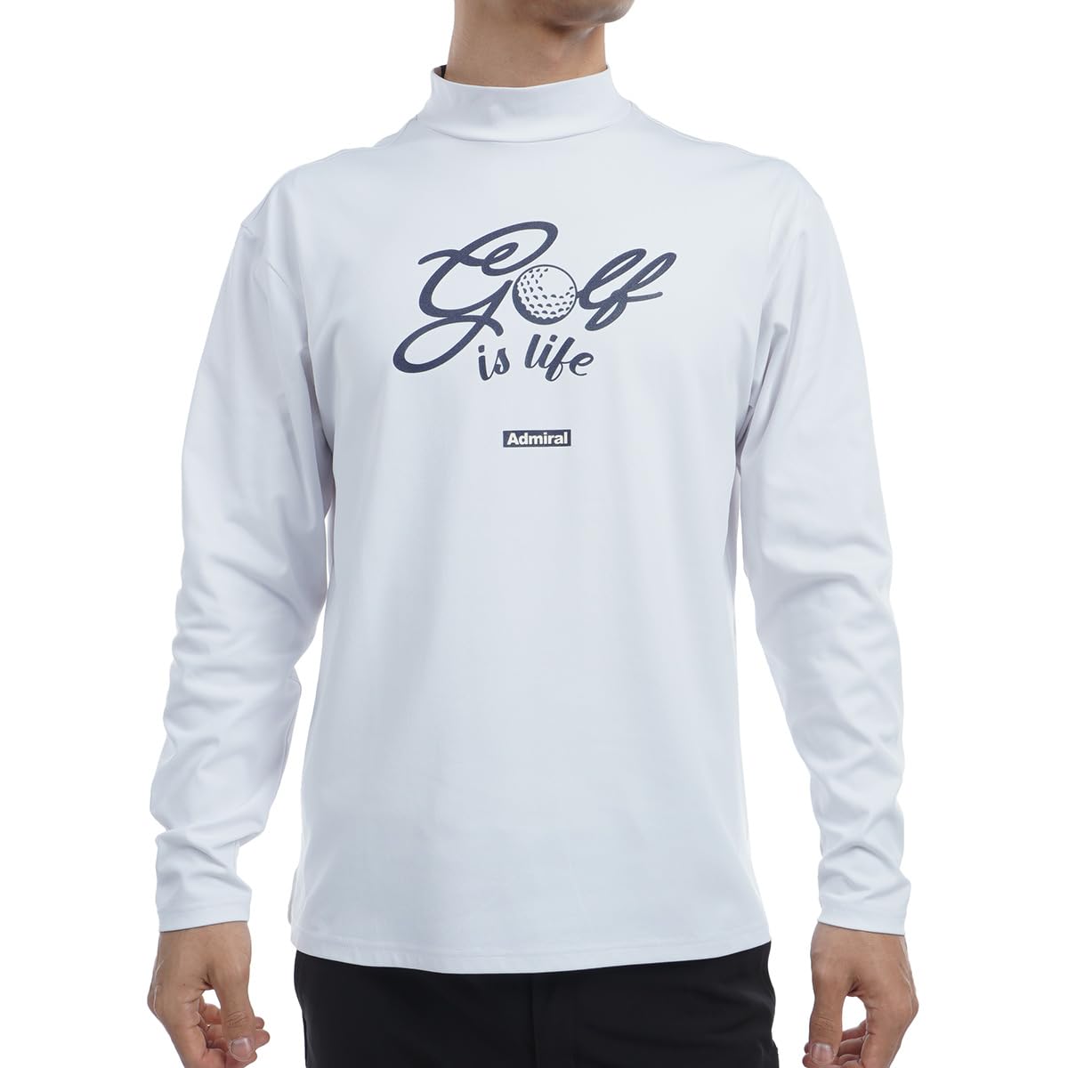 

Admiral Golf ADMA455 Men s Classic Stretch Long Sleeve Mock Neck Shirt, White