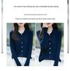 Stylish Women's Polo Collar Knitted Cardigan with Colorful Buttons - Korean Style, Age-Reducing Design.