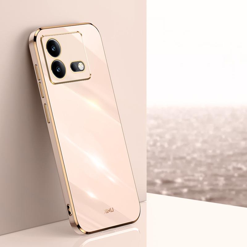 For vivo iQOO Neo8 Case vivo iQOO Neo8 Pro Phone Case V2301A V2302A Back Cover neo 8 pro Luxury Square Plating Ring Holder Stand