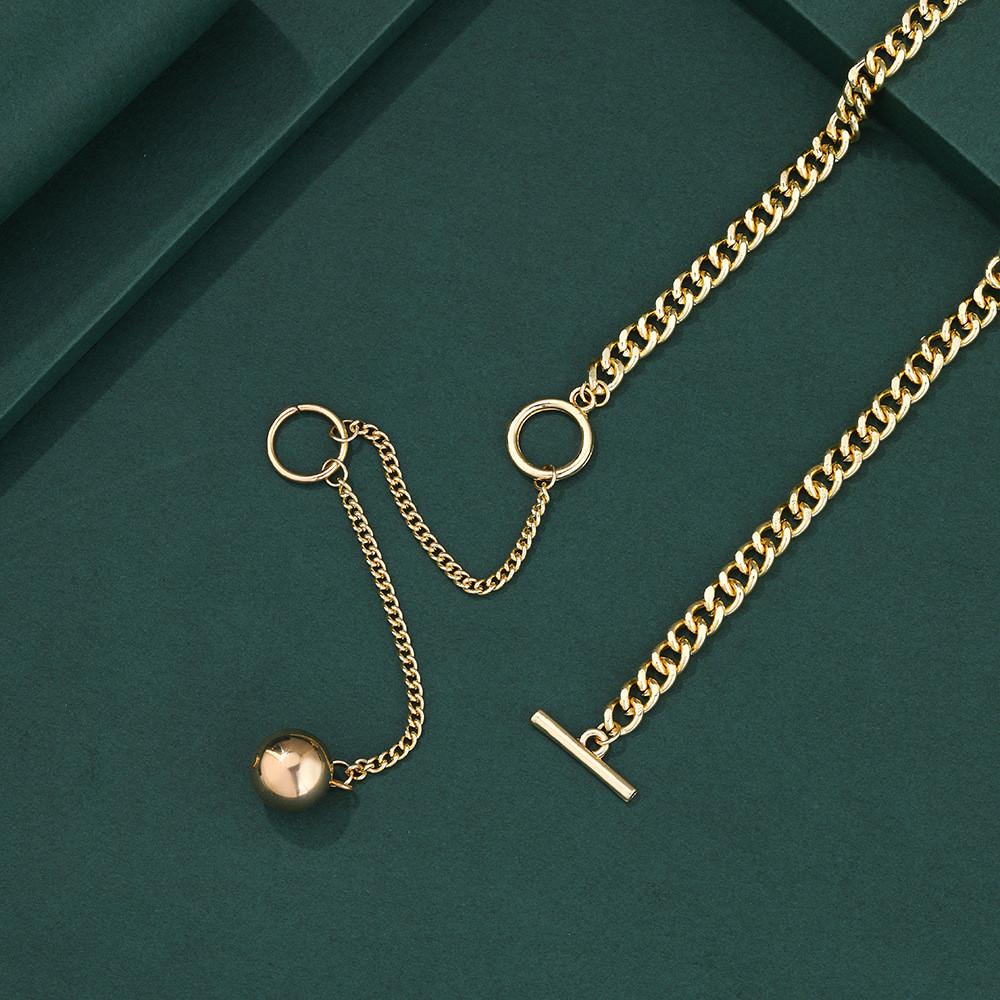 Stunning Alloy Pendant Long Chain Necklace With Minimalist Street Style Appeal