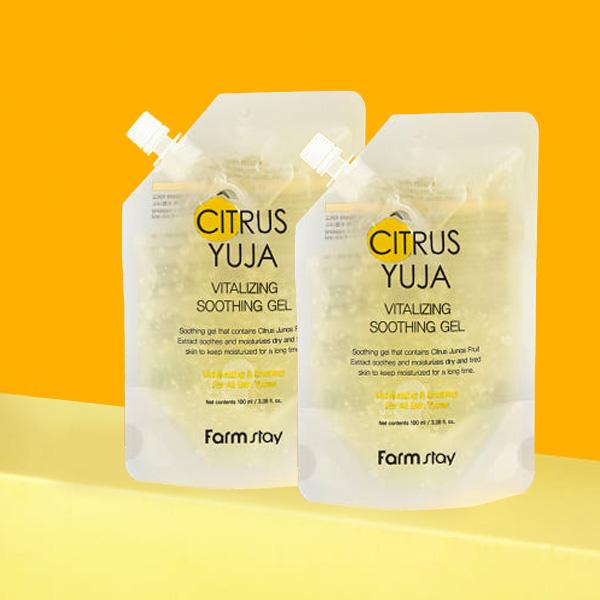 

FARM STAY Цитрусовый Юдзу Витализирующий Успокаивающий Гель (3 варианта) 2PCS