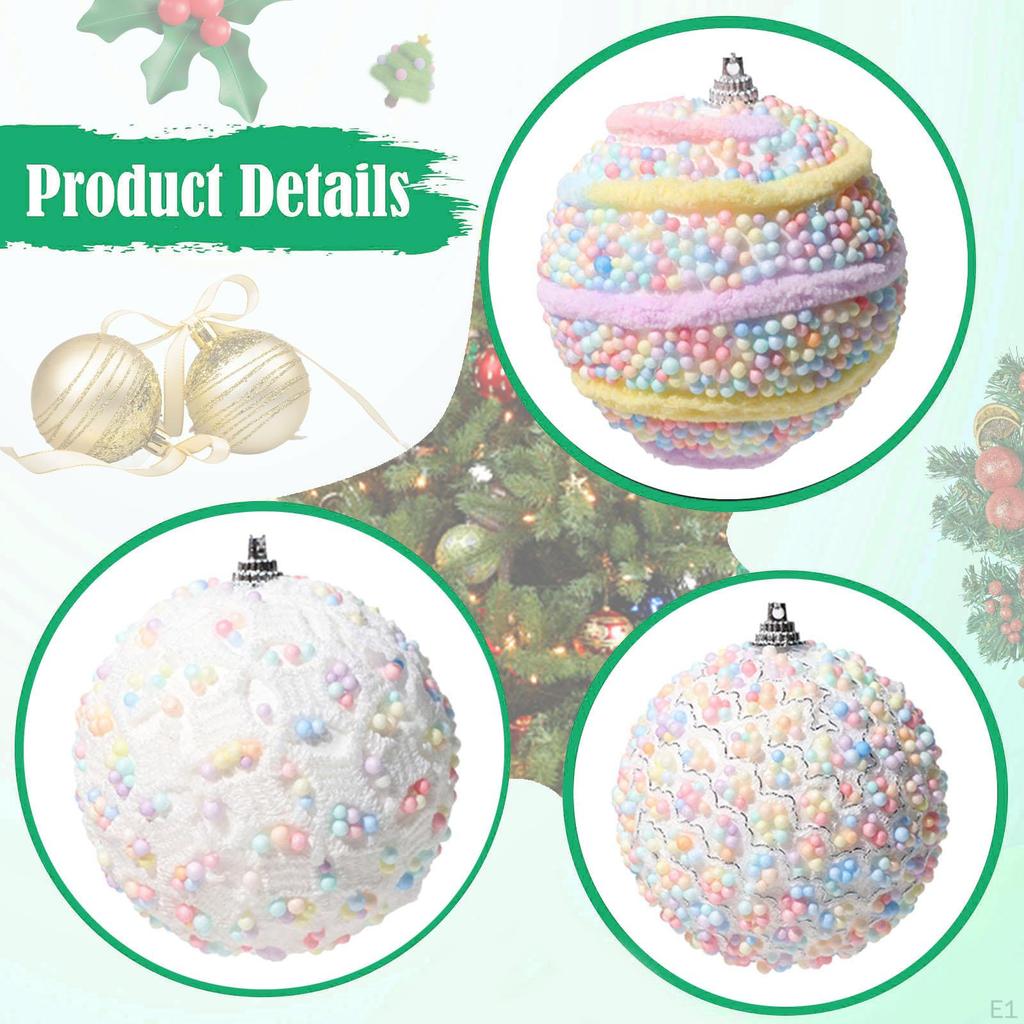 Christmas Ball Ornaments Baubles Decorative 8cm Xmas Tree Decorations for