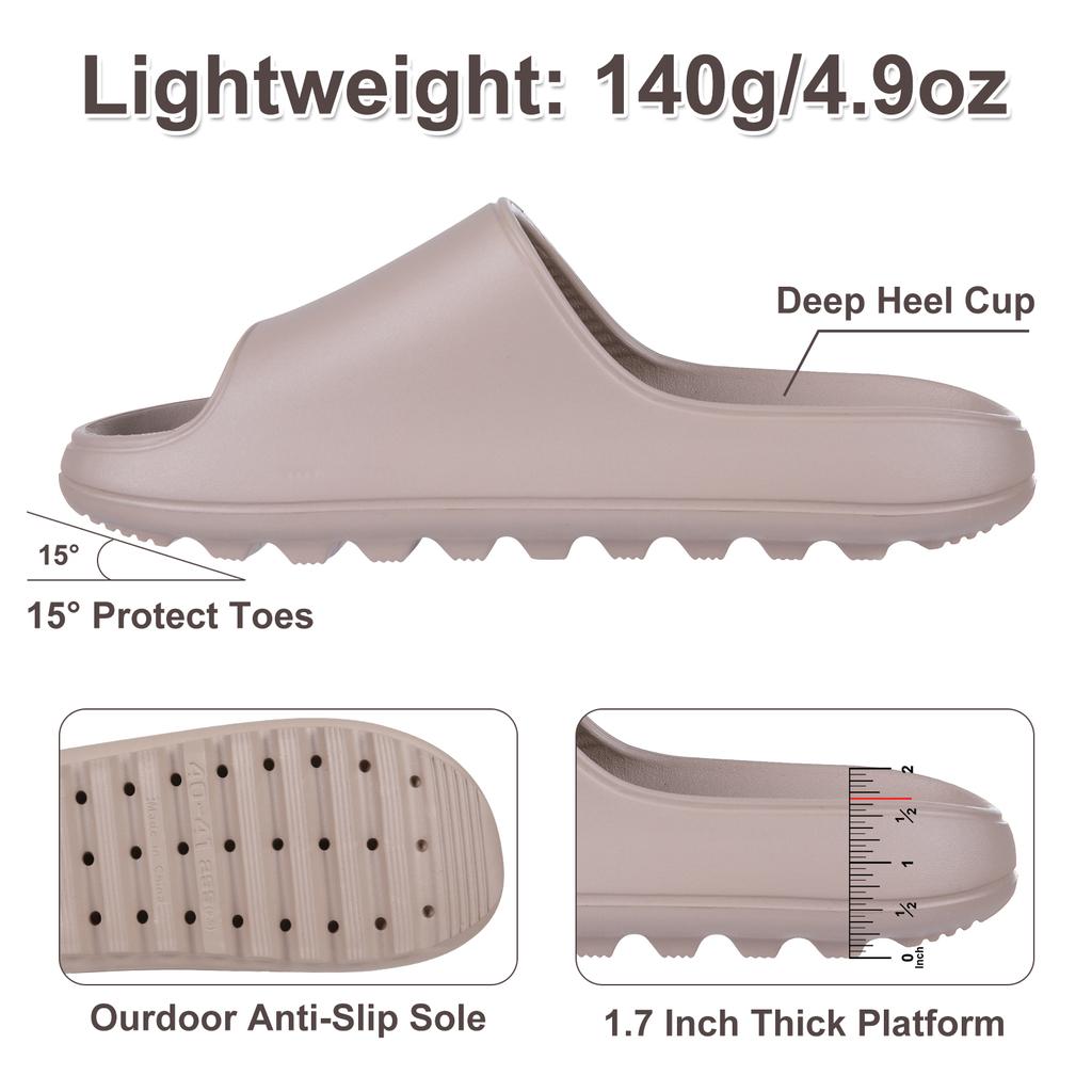 Goosecret Thick Bottom Women Slippers New Summer Shower Sandals Indoor Non-Slip Home Slides Bedroom Soft Sole Sandals For Men