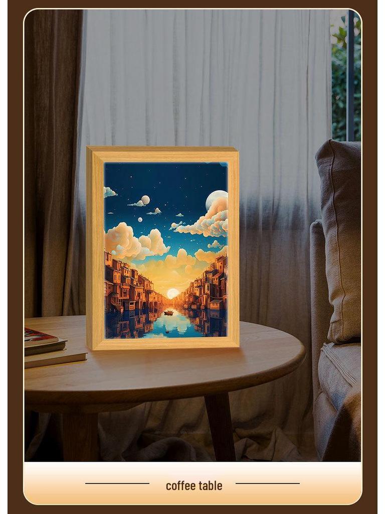 Demon Slayer Anime Series Light Painting Night Light - Creative Ornaments