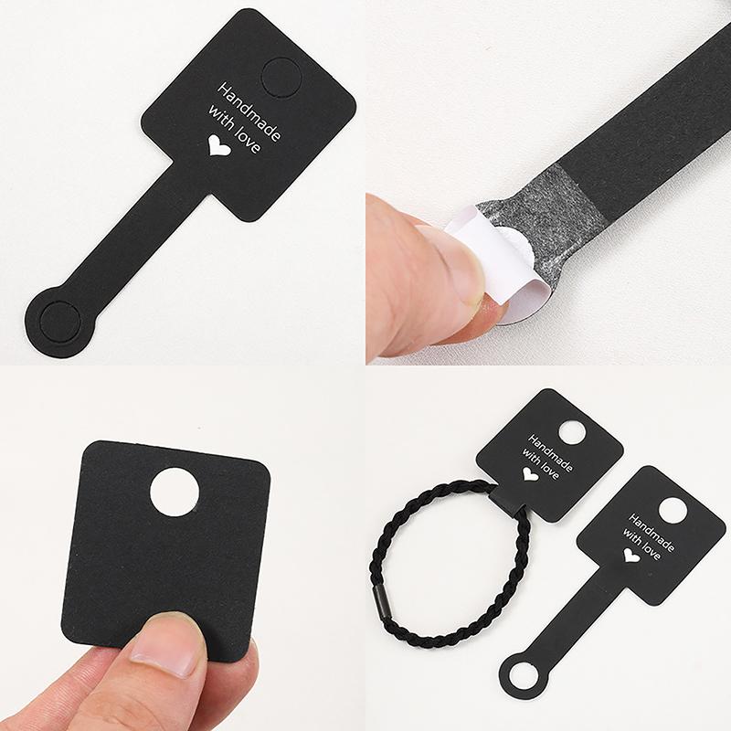 50Pcs 4X10Cm Self Adhesive Bracelet Display Card Jewelry Holder Cardboard For Small Business Holiday Gifts Packaging Material