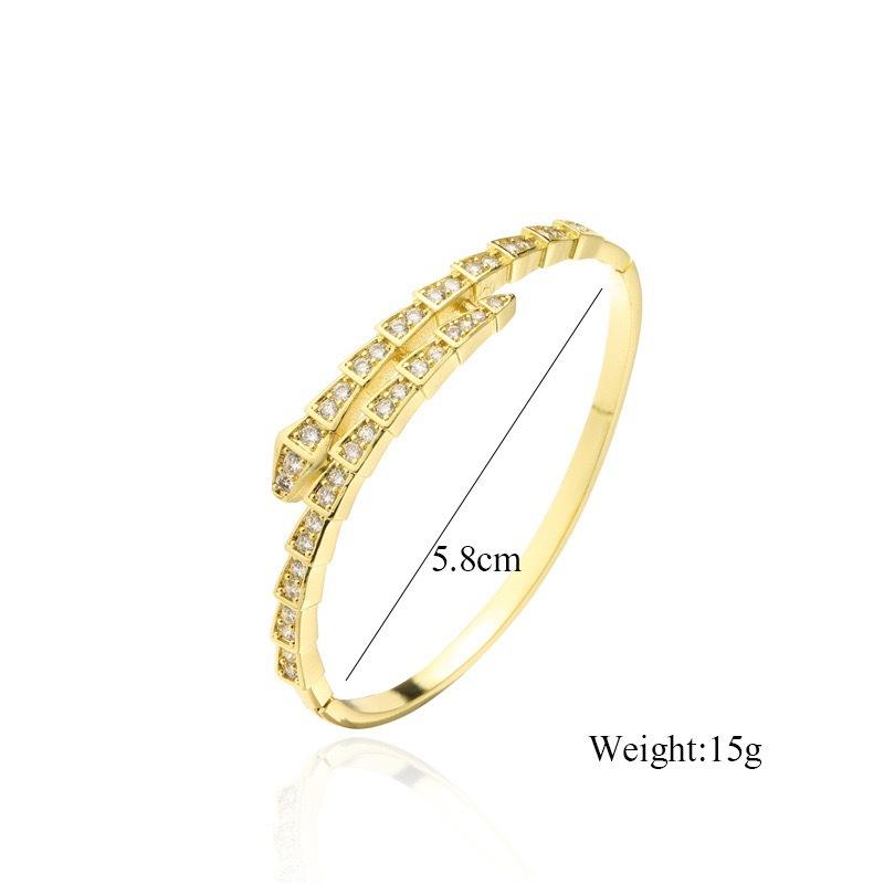 2026 Gold-plated Zircon Fashion Bracelet Big Pig Nose Bracelet Personalized Design Temperament Jewelry