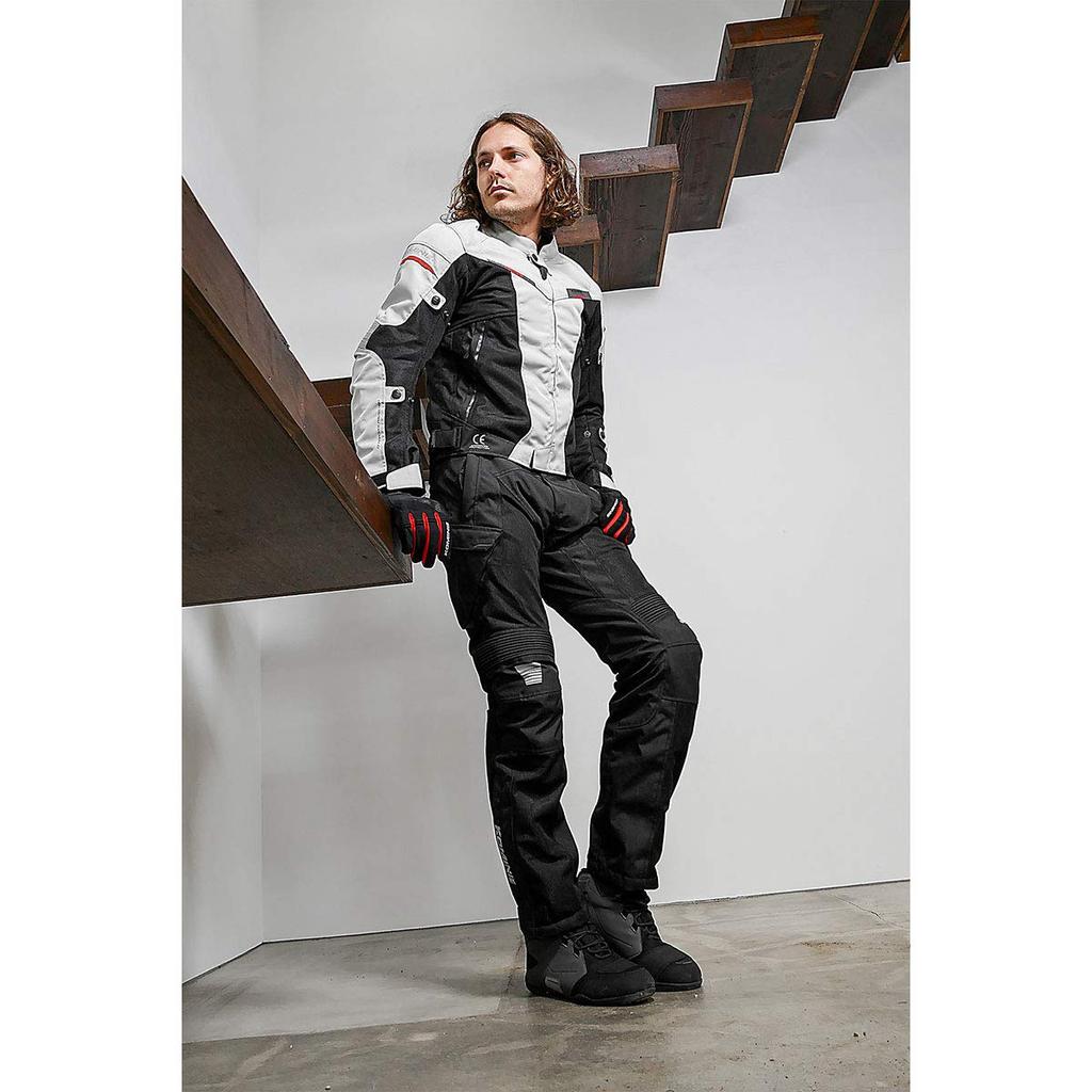 KOMINE Ochranné dobrodružné síťované kalhoty na motorku Černé L 12966 Na a Podzim Síťovaný materiál CE Standard Strečový materiál Chránič PK-746