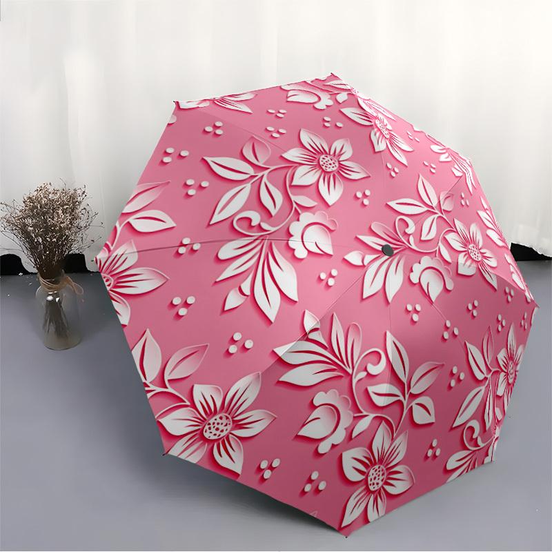 1pc Floral Pattern Automatic Folding Umbrella. Portable Collapsible Design, Best  Birthday Festival Gift Yy250924154