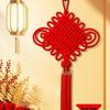 Large Red 2025 Fu Character Chinese Knot Pendant for Living Room or Entryway Decoration