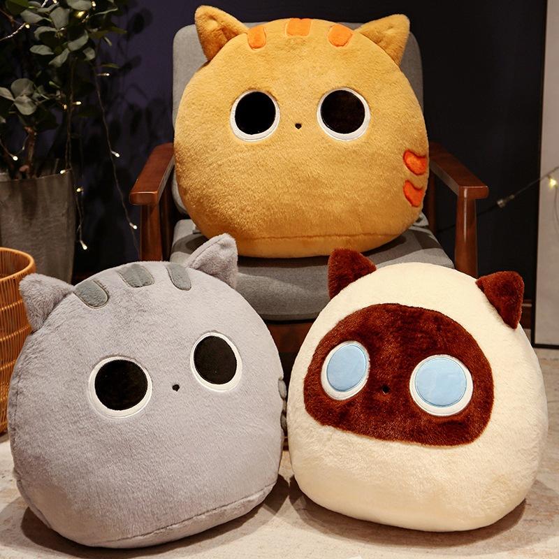 Cartoon Dumpling Cat Throw Pillow Plush Toy Cat Doll Office Waist Cushion Girl Soothing Rag Doll