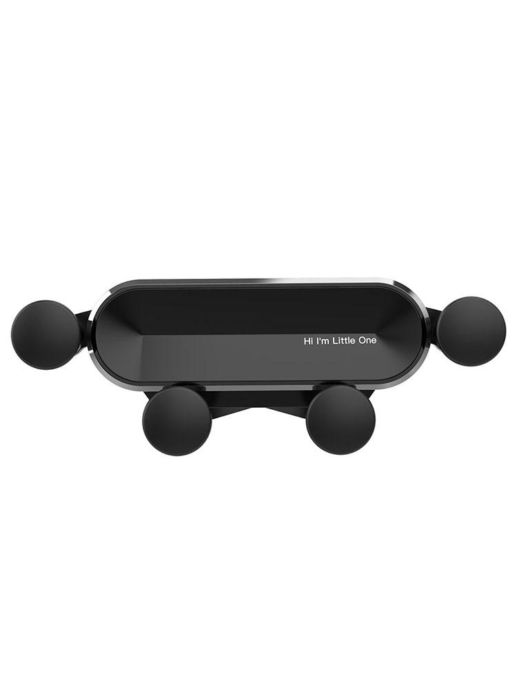 

Маленький гравитационный держатель для телефона в машину, крепление-клипса на воздуховод, без магнитов, держатель для мобильного телефона, подставка для GPS для iPhone XS MAX чёрный