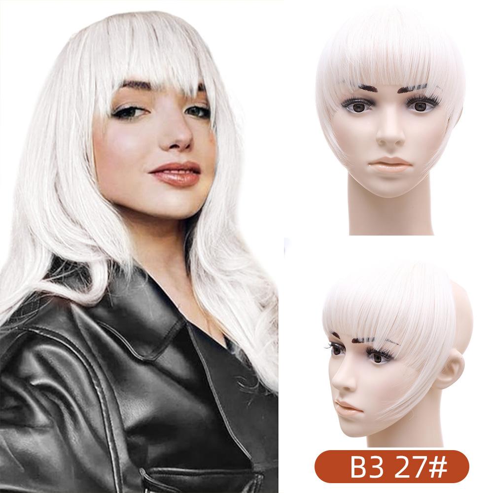 High Temperature Fiber Thick Neat Bangs Synthetic Hair Topper for Women