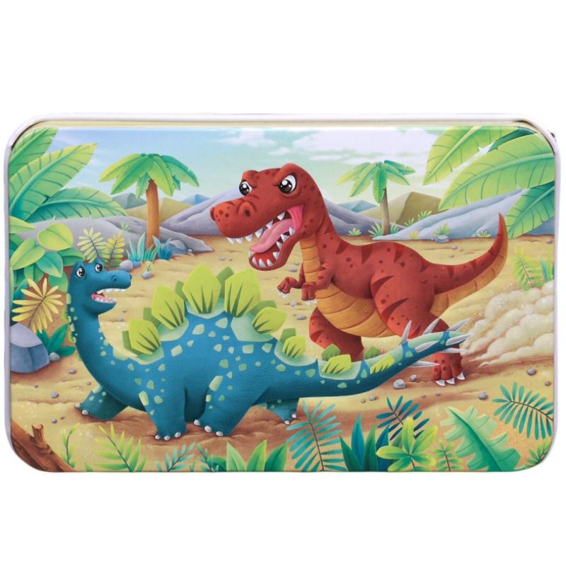 High-quality 60-piece Wooden Puzzle In Iron Box Educational Toy For Kids