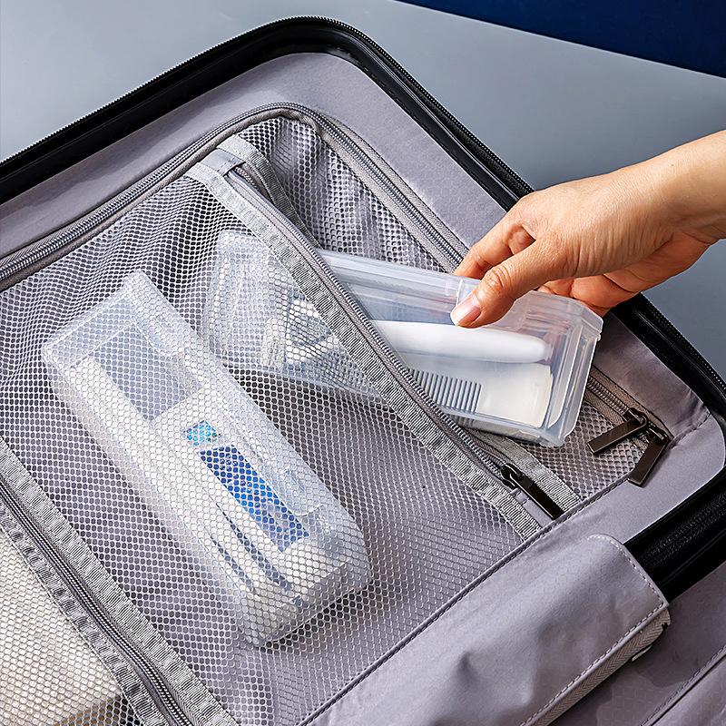 1Pcs Shaver Storage Box Transparent Razor Blades Brushes Plastic Case Portable Organizing Container Travel Accessories Travel
