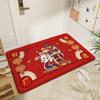 Bedroom Flannel Floor Mats Rabbit Year Anti-slip Doormat Carpet 2023 Chinese New Year Decoration 40