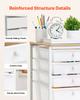 VEVOR Rolling Cart with Drawers, 5 Drawer Storage Organizer, Mobile Utility Cart with Wood Top, Steel Frame, Universal Casters & 2 Brakes
