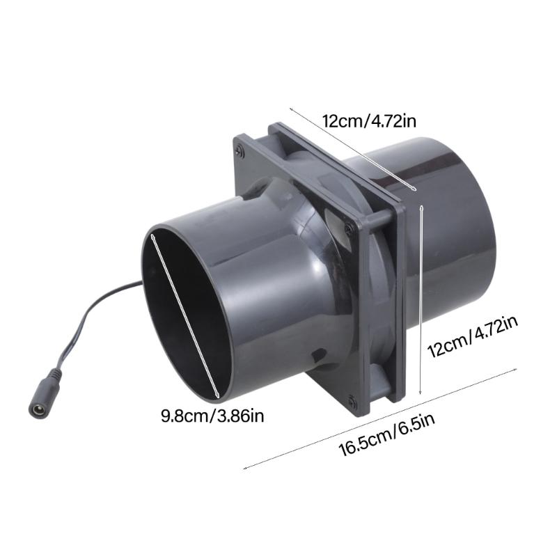Inline Duct Fan Ventilation Exhaust Boosters Fan Filter Duct Kit 12V Extractor Blower Exhaust Fan For Household Outdoor