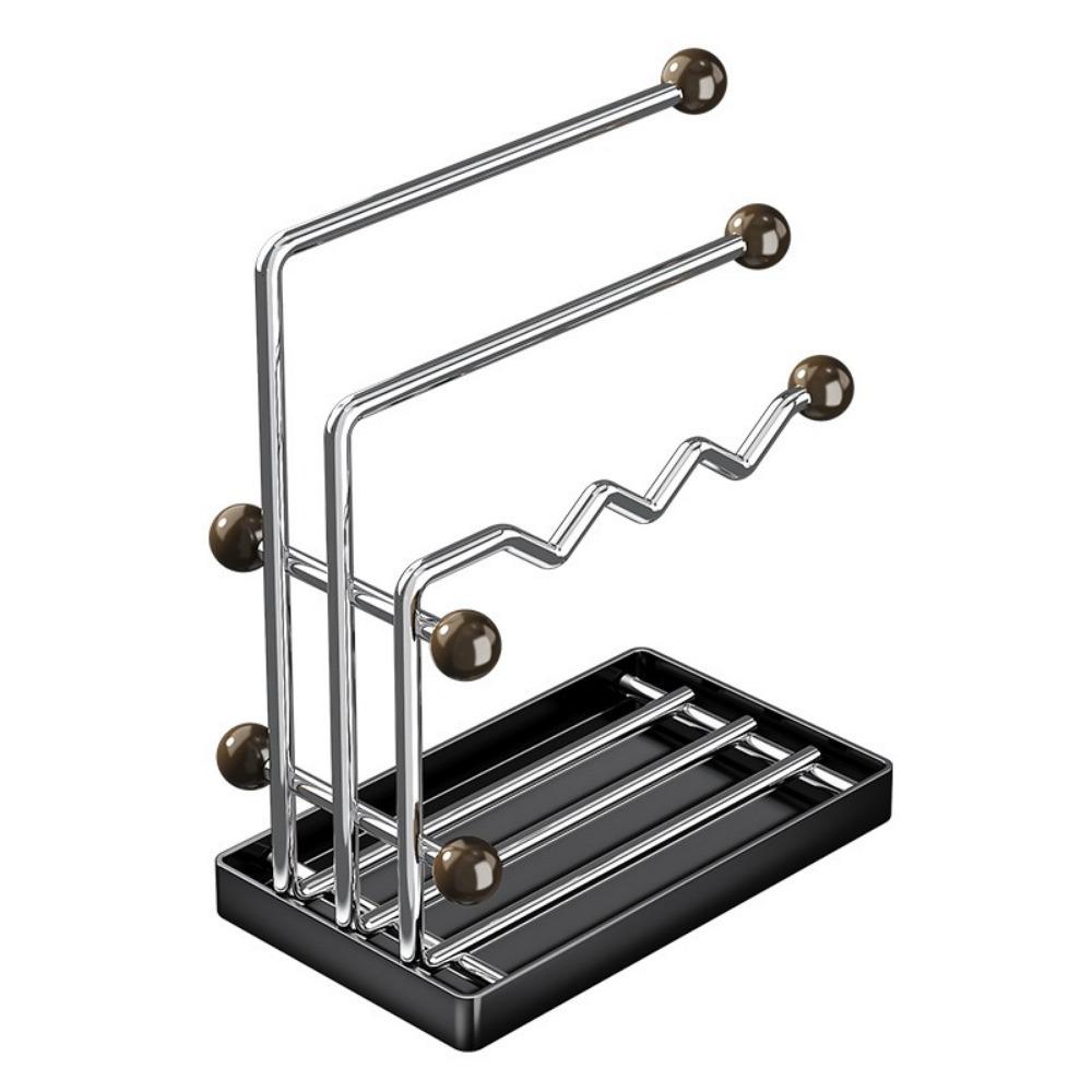 

Anti-rust Sponge Dishcloth Towel Holder Stainless Steel Towel Holder Hanging Organizer Style A