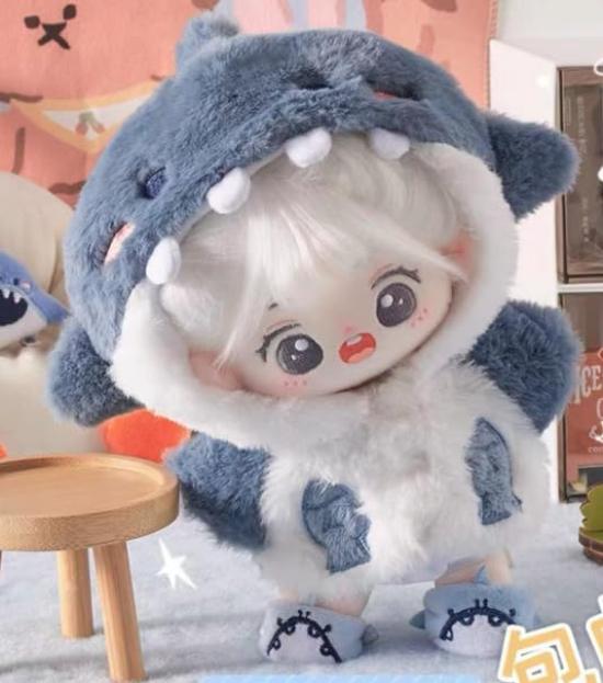 AXLUCE - Plush clothes - Plush toys - Clothes - 20cm - Doll - Shark (Blue)