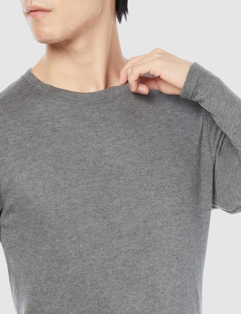 Hanes Long-Sleeve Warm Crew Neck Long-Sleeve T-Shirt, Fleece Material, Thick Inner Shirt, Warm, Brushed Finish, Crew Neck, Warm T-Shirt HM4-Q508A