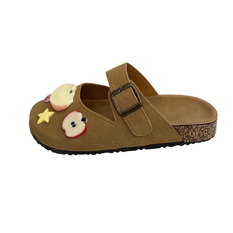Cute cartoon slippers women's summer new fashion outer wear thick bottom non-slip deodorant one pedal sandals