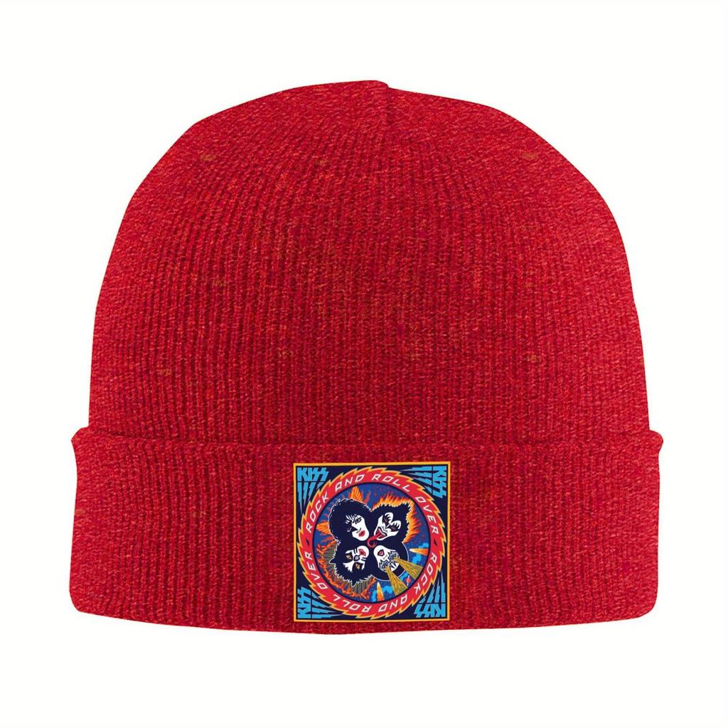 Custom Kiss Hard Rock Roll Music Beanie Cap Winter Warm Bonnet Femme Knitting Hat Ski Skullies Beanies Hat For Men Women