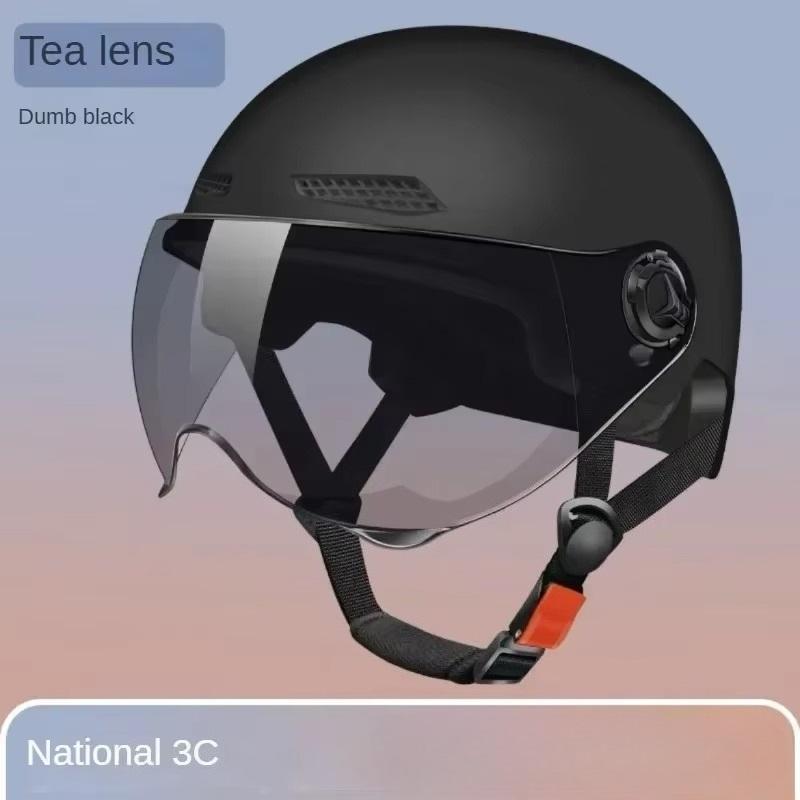 Capacete de Segurança para Bicicleta Certificado 3C para Homens e Mulheres Adultos Bicicleta Elétrica Motocicleta Ciclismo Capacete Meio Capacete com Óculos