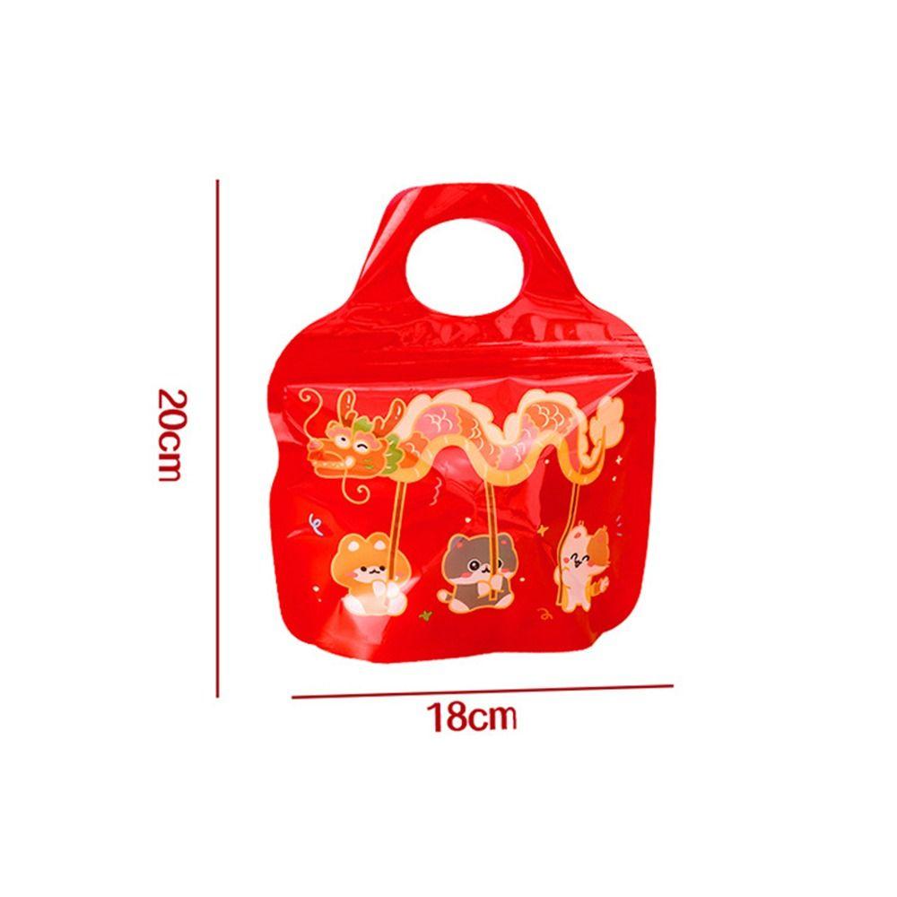 Fashion Multifunction Snack Tote Bag Large Capacity Cartoon Pattern Self Sealing Bag Gift Bag Spring Festival Gift Packaging