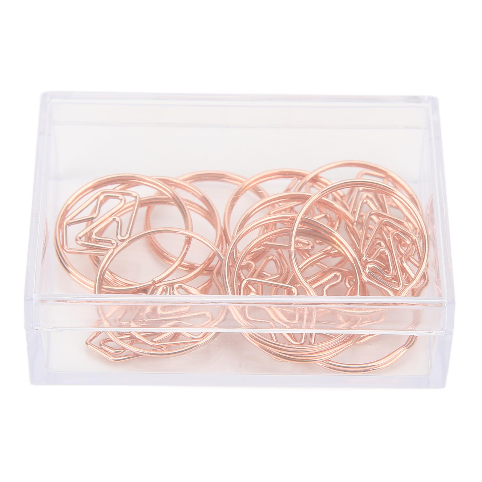 Health & Beauty Product Gold 12Pcs Paper Clips Unique Ring Design Premium Metal Rustproof Durable Wide Application Fadeless Cute Paper Clips