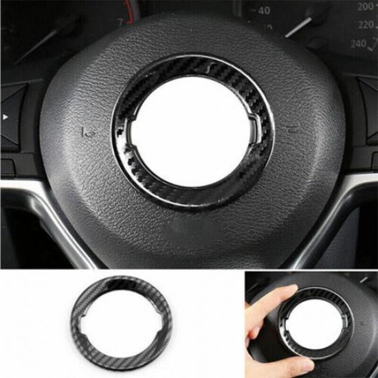 For Nissan Altima - Carbon Fiber Steel Steering Wheel Horn Button Trim