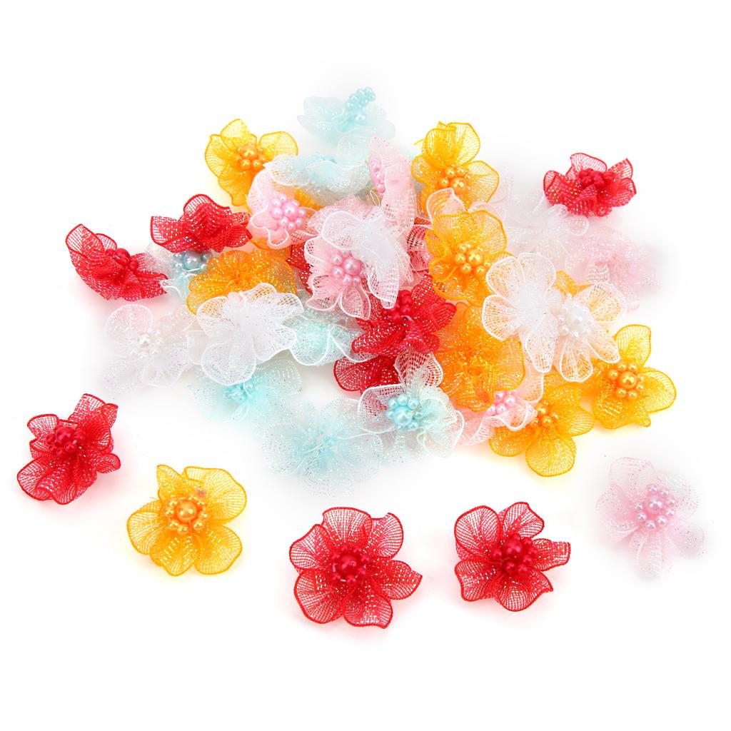 50Pcs DIY Flower Decoration Colorful Artificial HandMade Accessories for Home Wedding Party Car