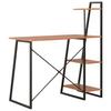 Desk with Shelf Unit Black and Oak 102*50*117 cm